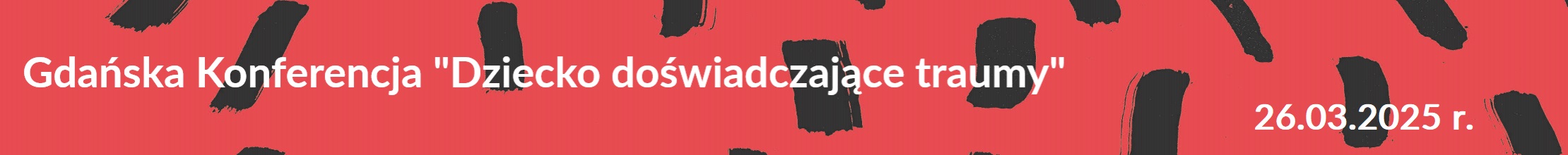 banner z czarno-czerwoną grafiką konferencji