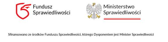 Logo Funduszu Sprawiedliwości i Ministerstwa Sprawiedliwości